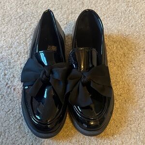 SHEIN Black Kids Dress Shoes with Bow